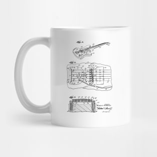 Guitar Vintage Patent Hand Drawing Mug